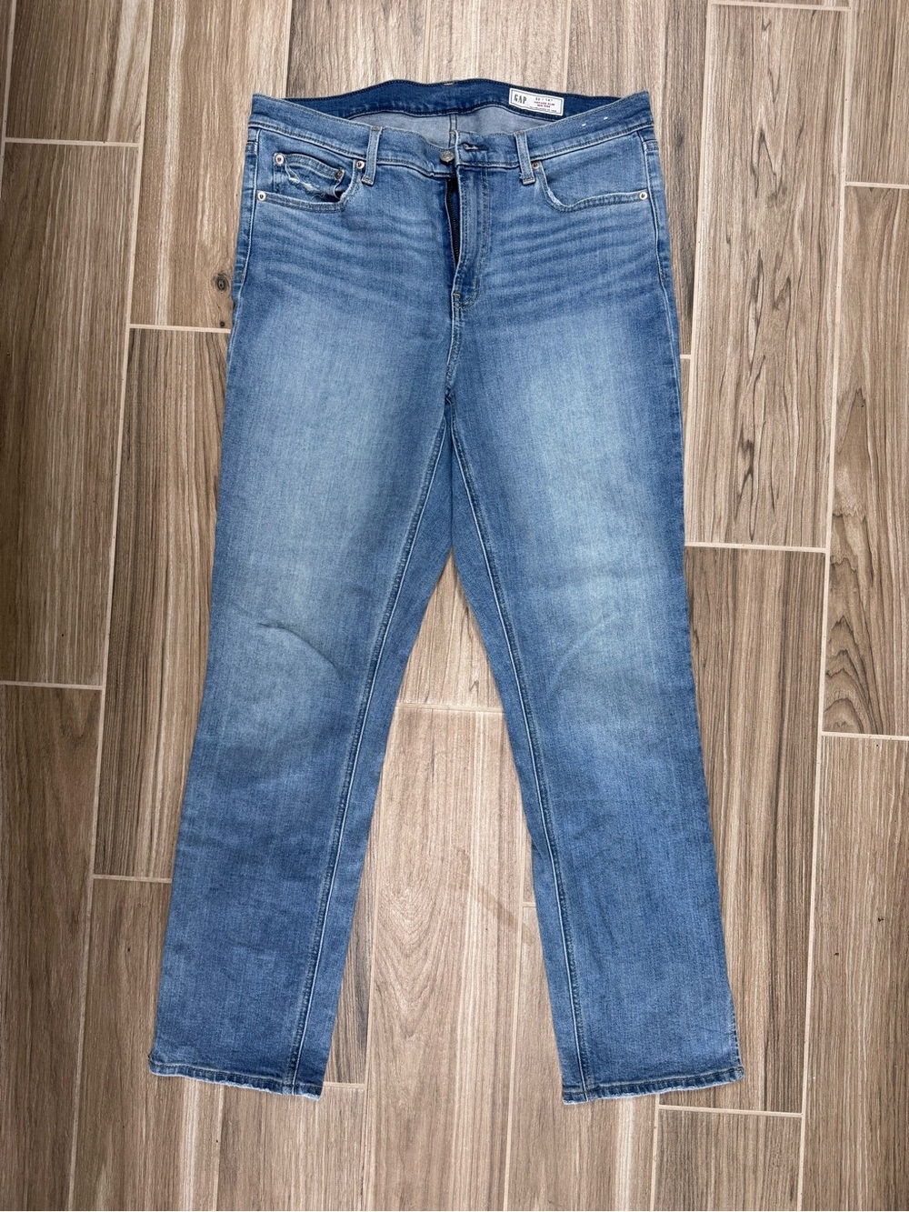 Womens Gap Jeans - Blue Mid Wash Straight Leg